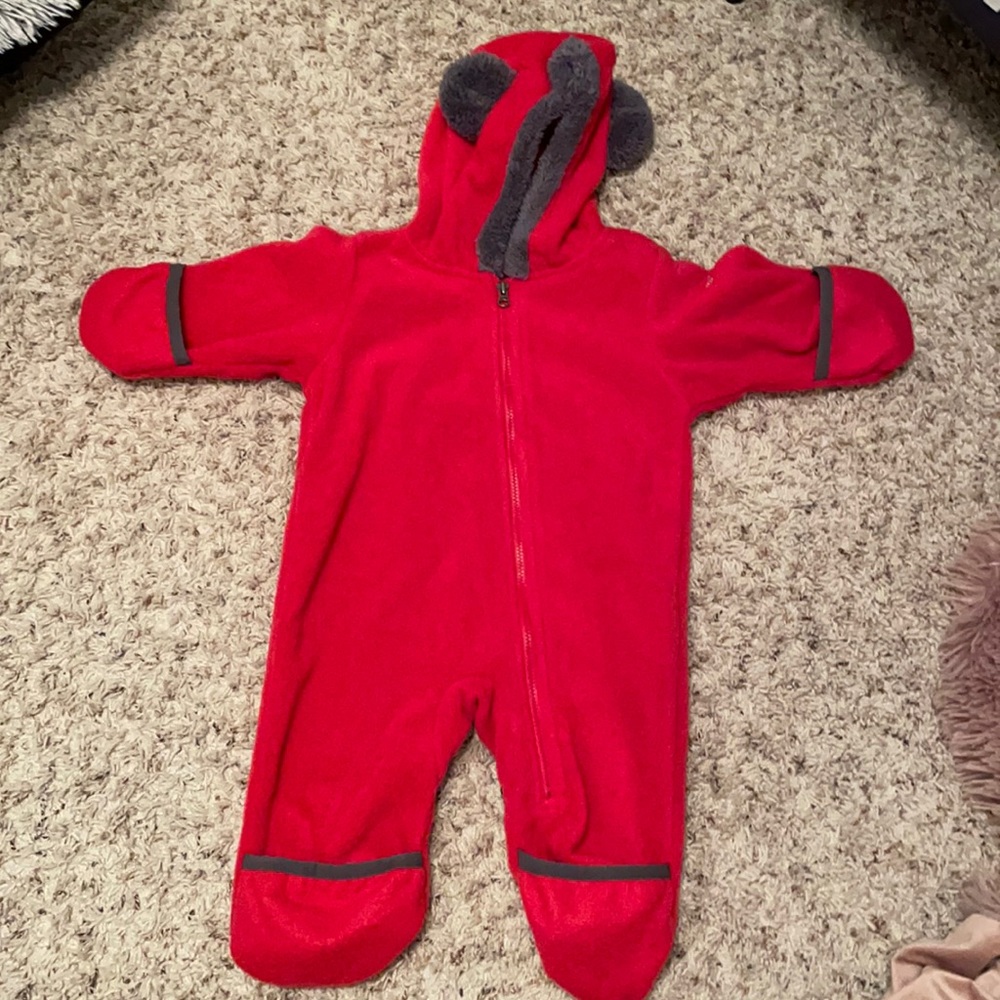 Columbia Fleece, Toddlers Tiny Bear Red 3-6 month